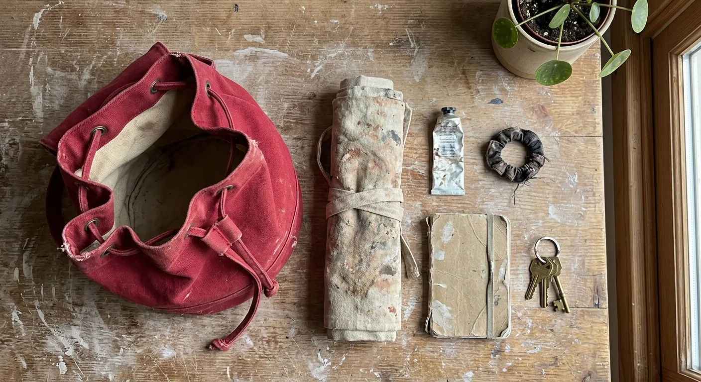 Clay, apron, hands